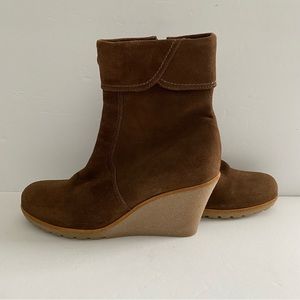 La Canadienne 10 M women suede ankle boot zip up wedge 26757 suede brown